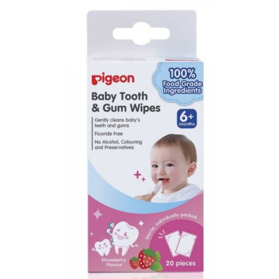 Pigeon Baby Tooth & Gum Wipes 0+ and 6+